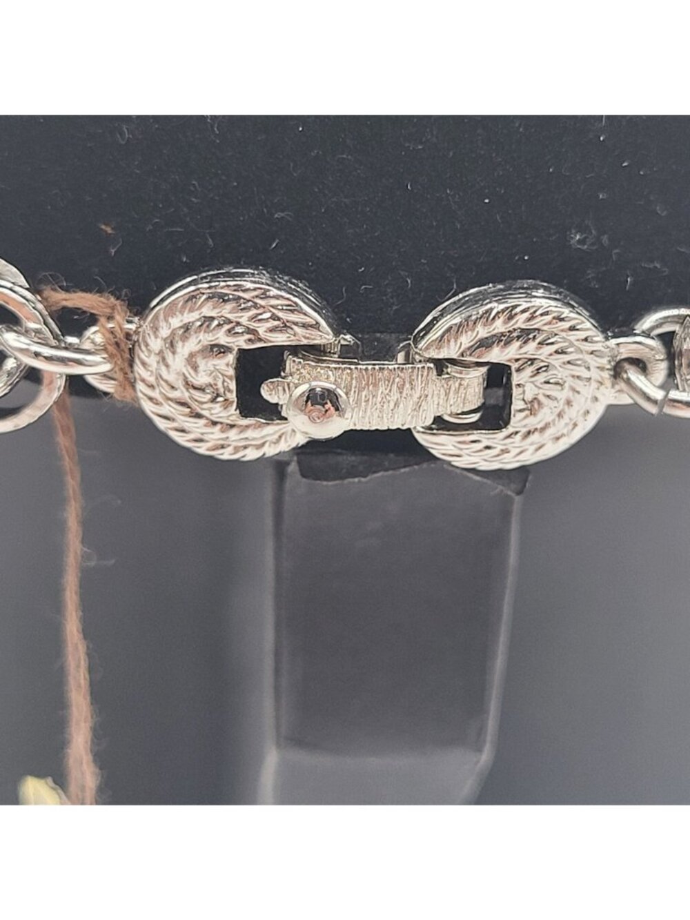 VTG Monet Silver Chunky Twisted Rope Chain Necklace Suzette #4721 with tag - Picture 4 of 9